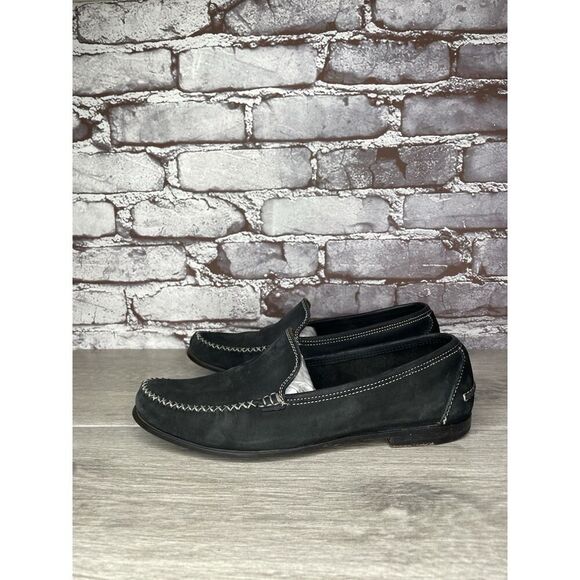 Salvatore Ferragamo Sport Black Suede Almond Toe Loafers Women’s 8.5AA US/38.5EU - Picture 6 of 16